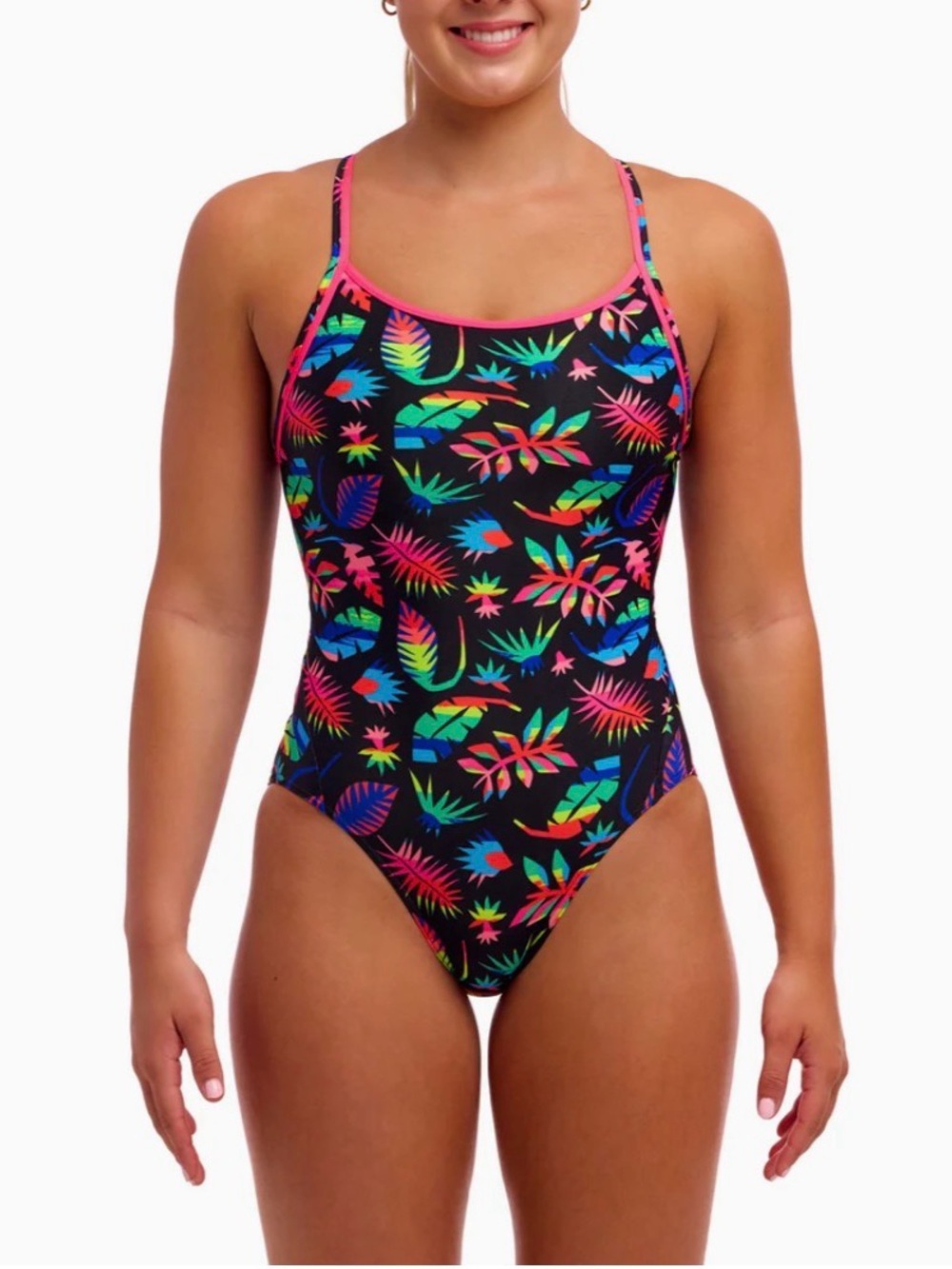 NEW Funkita "Lost Leaf" Neon Tropical Palm One Piece Swimsuit